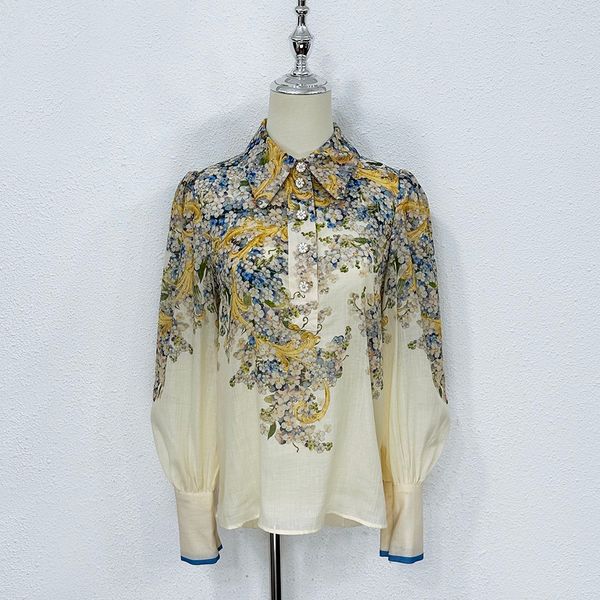 women's blouses & shirts women's shirt and shirt australian designer ramie lapel positioning flower top, White
women's blouses & shirts women's shirt and shirt australian designer ramie lapel positioning flower top, White