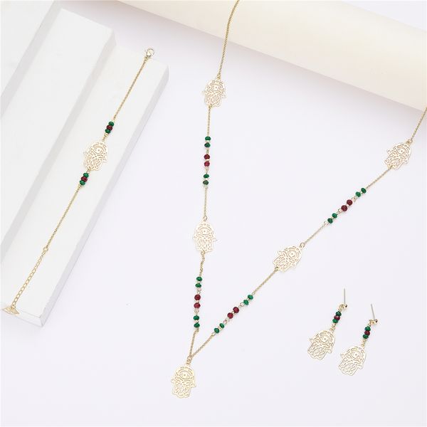 other jewelry sets luizada 14k gold color plating jewelry set for women khamsa 230407, Silver
other jewelry sets luizada 14k gold color plating jewelry set for women khamsa 230407, Silver
