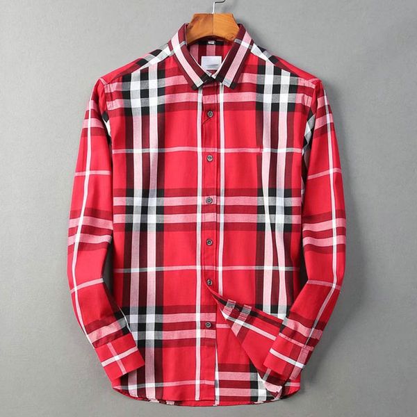 summer mens casual shirt luxury designer burbrerys fashion brand polo collar long sleeve plaid european station bur fashion classic comforta, White;black
summer mens casual shirt luxury designer burbrerys fashion brand polo collar long sleeve plaid european station bur fashion classic comforta, White;black