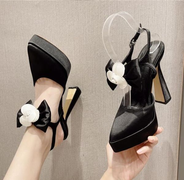 new design butterfly-knot flower pointed toe women pumps satin high heels sandals buckle strap banquet party shoes, Black
new design butterfly-knot flower pointed toe women pumps satin high heels sandals buckle strap banquet party shoes, Black