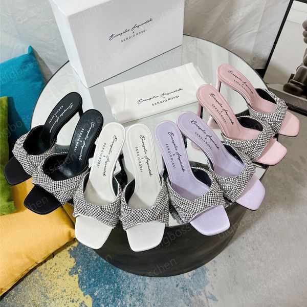 designer fashion half slippers ladies sandals rossi luxury silk crystal square head bar party dress wedding high heels summer outdoor open t, Black
designer fashion half slippers ladies sandals rossi luxury silk crystal square head bar party dress wedding high heels summer outdoor open t, Black
