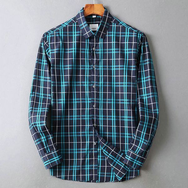 mens casual shirt designer burbrerys polo neck slim fit long sleeve geometric plaid casual classic shirt luxury bur street embroidery, White;black 
mens casual shirt designer burbrerys polo neck slim fit long sleeve geometric plaid casual classic shirt luxury bur street embroidery, White;black