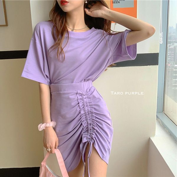two piece dress drawstring ruch high waist a-line dress summer women's short sleeve dress women's mini dress party purple tight dr, White
two piece dress drawstring ruch high waist a-line dress summer women's short sleeve dress women's mini dress party purple tight dr, White