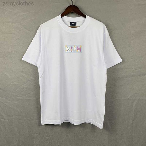 men's t-shirts kith box floral fashion cotton printed men's and women's loose t-shirts, White;black
men's t-shirts kith box floral fashion cotton printed men's and women's loose t-shirts, White;black