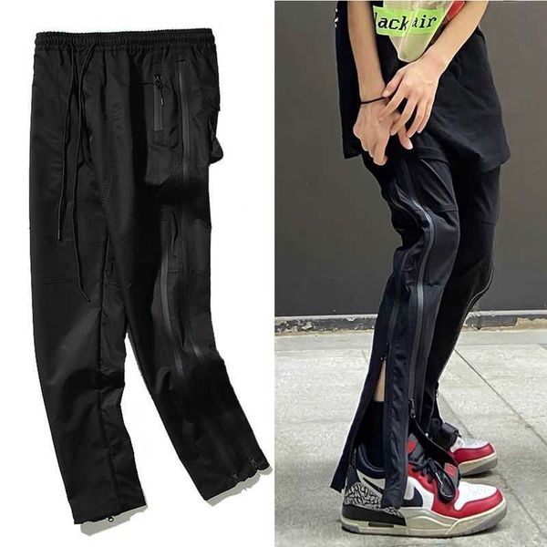 22ss high street zipper splice casual split workwear pants vibe relaxed fashion men and women, White;black
22ss high street zipper splice casual split workwear pants vibe relaxed fashion men and women, White;black