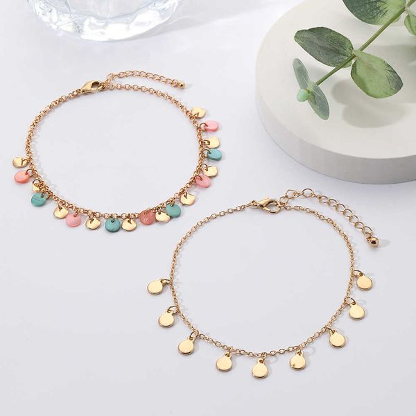 anklets beach anklet fashion 2 anklet set alloy wafer pendant anklet set for women jewelry anklets for women beach accessories aa230406, Red;blue
anklets beach anklet fashion 2 anklet set alloy wafer pendant anklet set for women jewelry anklets for women beach accessories aa230406, Red;blue