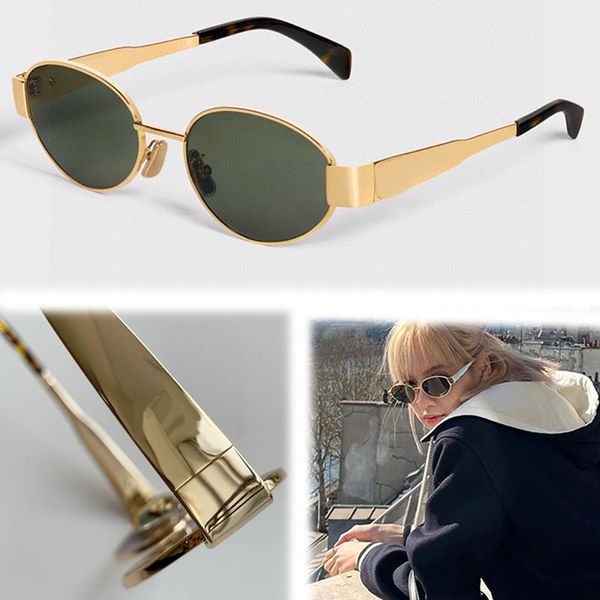 Triumphal Arch Designer Sunglasses Luxury Womens Fashion Oval Metal Frame Green Lens 40235U Lens Legs with Logo Leisure Vacation, Outdoor, Sexy Original Box
Triumphal Arch Designer Sunglasses Luxury Womens Fashion Oval Metal Frame Green Lens 40235U Lens Legs with Logo Leisure Vacation, Outdoor, Sexy Original Box