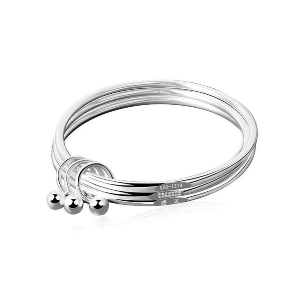 women's bracelets chinese character bracelet three ring bell simple charm bracelet designer jewelry luxury, White
women's bracelets chinese character bracelet three ring bell simple charm bracelet designer jewelry luxury, White