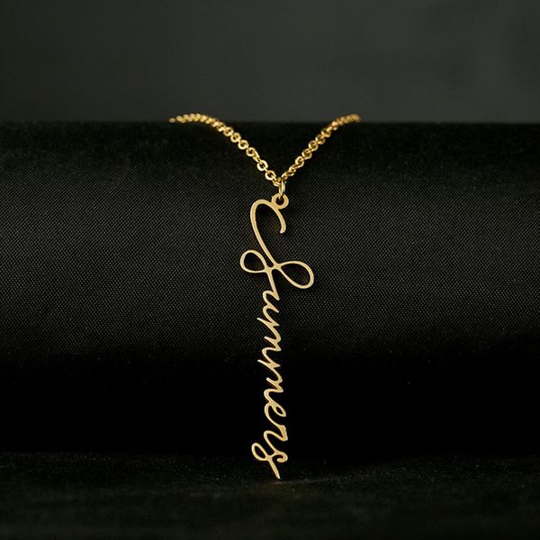pendant necklaces custom name necklace for women personalized vertical letter choker stainless steel jewelry gift gold chain collar hombre 2, Silver
pendant necklaces custom name necklace for women personalized vertical letter choker stainless steel jewelry gift gold chain collar hombre 2, Silver