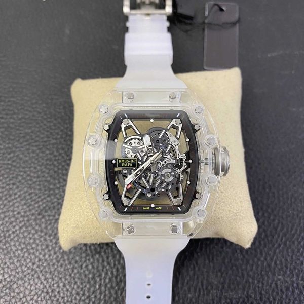 luxury milles new richards watch rm35-02 automatic mechanical hollow out crystal miller fashion transparent rubber band men's fashion a, Slivery;black
luxury milles new richards watch rm35-02 automatic mechanical hollow out crystal miller fashion transparent rubber band men's fashion a, Slivery;black