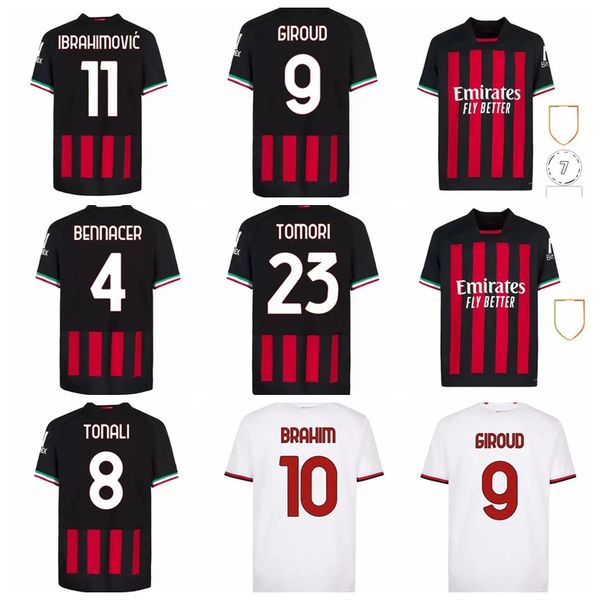 22 23 ac milans player version soccer jersey ibrahimovic 2022 giroud theo brahim tonali maillots de foot shirt romagnoli r.leao s.castillejo, Black;yellow
22 23 ac milans player version soccer jersey ibrahimovic 2022 giroud theo brahim tonali maillots de foot shirt romagnoli r.leao s.castillejo, Black;yellow