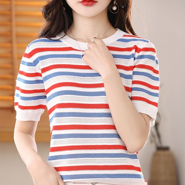 women's t-shirt full body hollow round neck short sleeved women's thin t-shirt summer t-shirt 230407, White
women's t-shirt full body hollow round neck short sleeved women's thin t-shirt summer t-shirt 230407, White