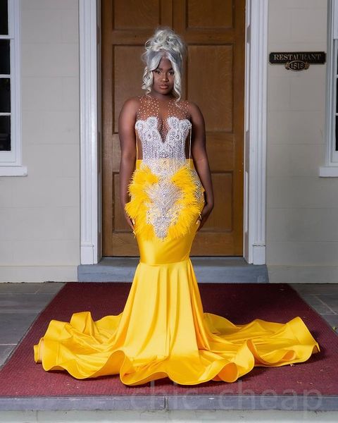 2023 april aso ebi mermaid yellow prom dress beaded crysals evening formal party second reception birthday engagement gowns dresses robe de, Black
2023 april aso ebi mermaid yellow prom dress beaded crysals evening formal party second reception birthday engagement gowns dresses robe de, Black