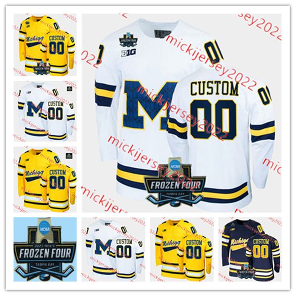2023 men's frozen four michigan hockey jersey mike cammaller eric ciccolini matty beniers carl hagelin kent johnson mike knuble wen pow, Black
2023 men's frozen four michigan hockey jersey mike cammaller eric ciccolini matty beniers carl hagelin kent johnson mike knuble wen pow, Black