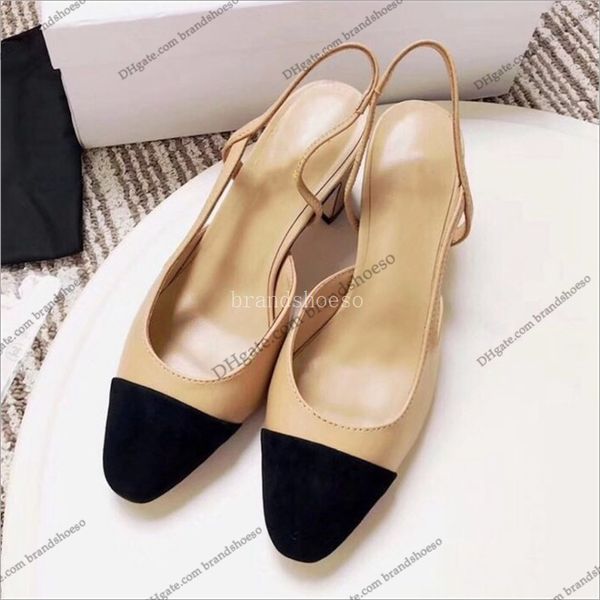 new womens 2023 heels fashion brand shoes genuine leather formal chunky heel slingbacks sandals womens heels, Black
new womens 2023 heels fashion brand shoes genuine leather formal chunky heel slingbacks sandals womens heels, Black