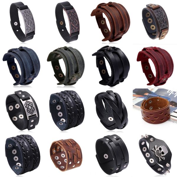 punk mens wide leather bracelet cuff bangle braided rivet wristband adjustable, Golden;silver
punk mens wide leather bracelet cuff bangle braided rivet wristband adjustable, Golden;silver