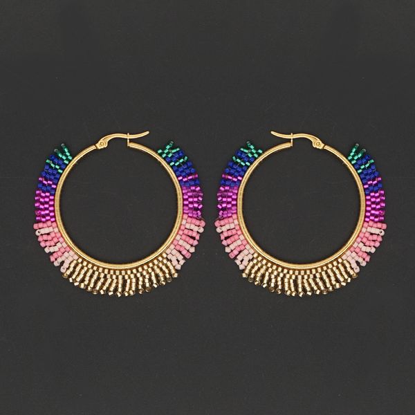 hoop huggie go2boho native ethnic beads earring women's jewelry gift for her miyuki large hoops earrings pendientes stainless steel ear, Golden;silver
hoop huggie go2boho native ethnic beads earring women's jewelry gift for her miyuki large hoops earrings pendientes stainless steel ear, Golden;silver