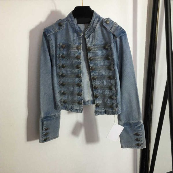 23ss womens jacket denim coat womens designer clothing vintage double-breasted stand-up collar long-sleeved denim coat women clothes a1, Black;brown
23ss womens jacket denim coat womens designer clothing vintage double-breasted stand-up collar long-sleeved denim coat women clothes a1, Black;brown