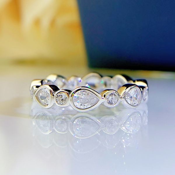eternity lab diamond ring 100% real 925 sterling silver party wedding band rings for women bridal promise jewelry gift, Slivery;golden
eternity lab diamond ring 100% real 925 sterling silver party wedding band rings for women bridal promise jewelry gift, Slivery;golden