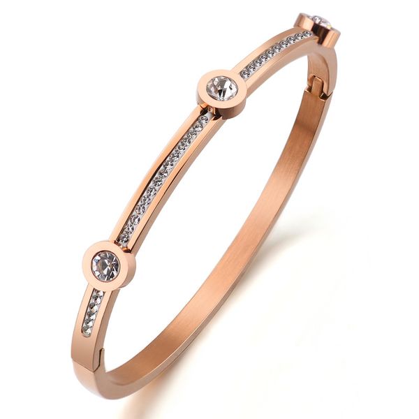 high version designer bangles fashion titanium steel round opening bracelet stainless steel micro-inset zircon women's bracelet, Black
high version designer bangles fashion titanium steel round opening bracelet stainless steel micro-inset zircon women's bracelet, Black