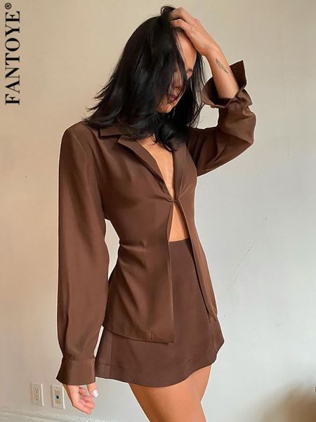 two piece dress fantoye turn down collar button women set brown long sleeve high waist skirt autumn slim office outfits 230407, White
two piece dress fantoye turn down collar button women set brown long sleeve high waist skirt autumn slim office outfits 230407, White