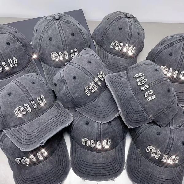 high version miu baseball hats female summer heavy industry rhinestone miu letter smoke gray cap with small cap, Blue;gray
high version miu baseball hats female summer heavy industry rhinestone miu letter smoke gray cap with small cap, Blue;gray