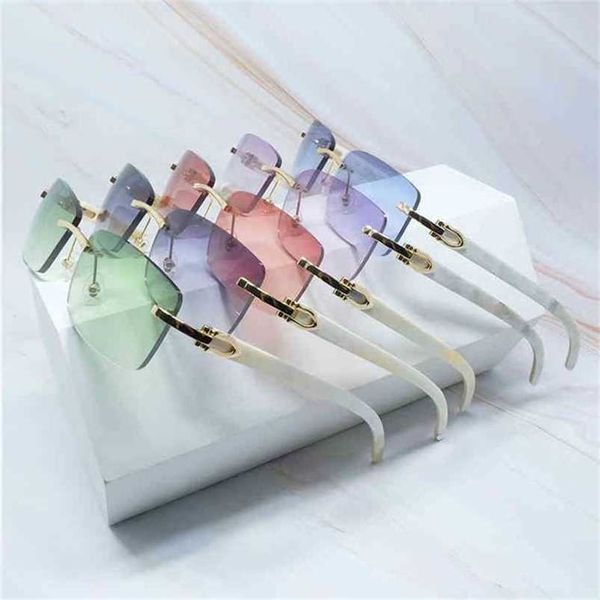 2023 designer glasses new buffalo horn fashion stylish square sunglasses rimless men luxury designer buffs sunglass shades eyewear, White;black
2023 designer glasses new buffalo horn fashion stylish square sunglasses rimless men luxury designer buffs sunglass shades eyewear, White;black