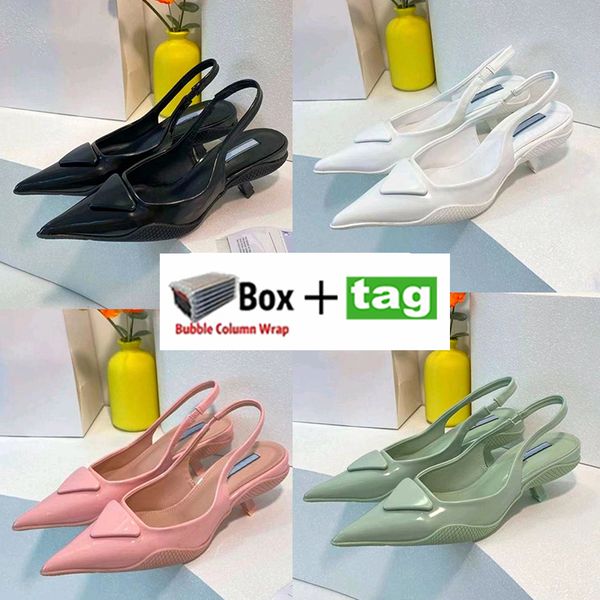 women dress shoes brushed leather slingback high heel sneakers sandals designer shoes stiletto heels ladies sandal with box classic slippers, Black
women dress shoes brushed leather slingback high heel sneakers sandals designer shoes stiletto heels ladies sandal with box classic slippers, Black
