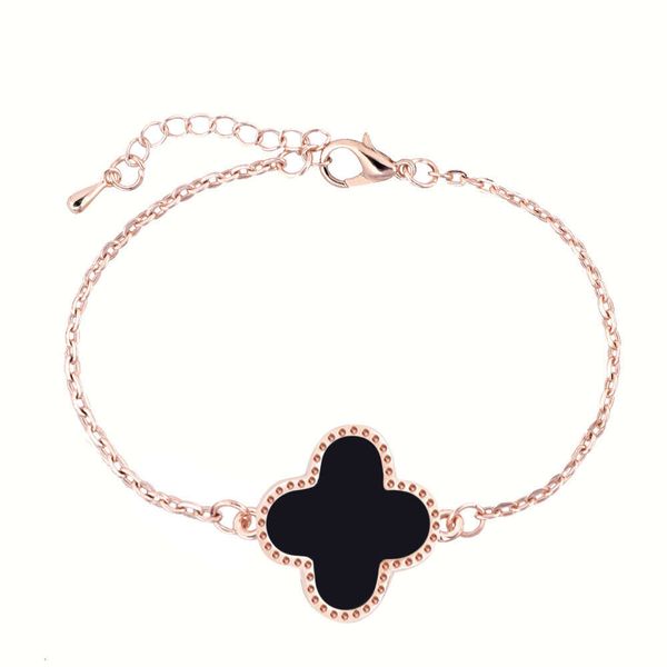 

Designer Van Clee jewelry Clover Bracelet Classic fashion New Four Leaf Grass Single Bracelets Women's Versatile Fashion Simple Style Christmas gift jewelry