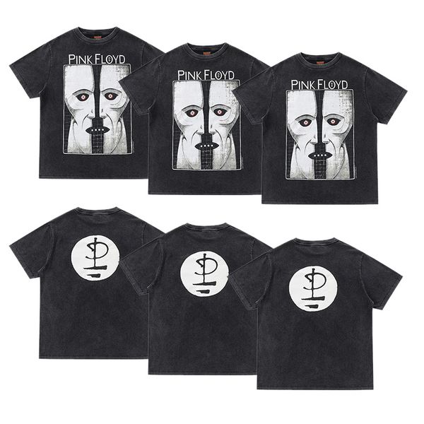 vintage high street short sleeve washed worn white ghost printing black cotton t shirt, White;black
vintage high street short sleeve washed worn white ghost printing black cotton t shirt, White;black