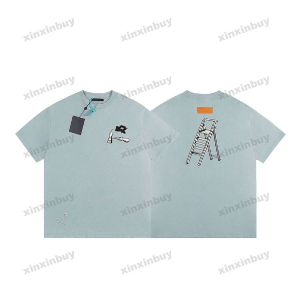 xinxinbuy men designer tee t shirt 23ss paris multiple tools embroidery short sleeve cotton women black white blue gray s-3xl, Black;brown
xinxinbuy men designer tee t shirt 23ss paris multiple tools embroidery short sleeve cotton women black white blue gray s-3xl, Black;brown