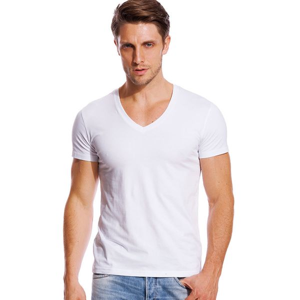 men's t-shirts deep v-neck men's t-shirt low cut wide neckline men's t-shirt cotton ultra-thin slim fitting short sleeved inv, White;black
men's t-shirts deep v-neck men's t-shirt low cut wide neckline men's t-shirt cotton ultra-thin slim fitting short sleeved inv, White;black