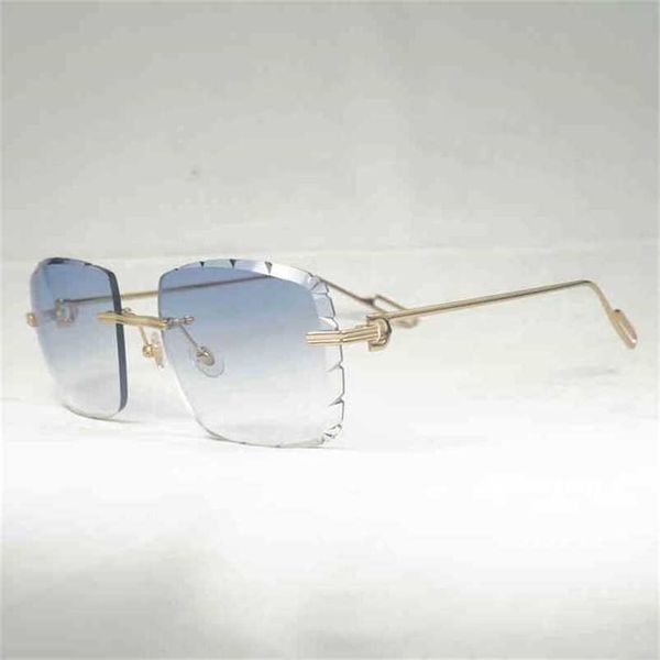 2023 designer glasses new diamond cut sunglasses men vintage oversized gafas retro metal shades women goggles for outdoor rimless glasses 01, White;black
2023 designer glasses new diamond cut sunglasses men vintage oversized gafas retro metal shades women goggles for outdoor rimless glasses 01, White;black