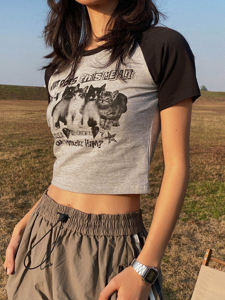 women s t shirt women y2k crop tees cat print slim graphic summer korean fashion harajuku streetwear short sleeve aesthetic clothes 230407, White
women s t shirt women y2k crop tees cat print slim graphic summer korean fashion harajuku streetwear short sleeve aesthetic clothes 230407, White