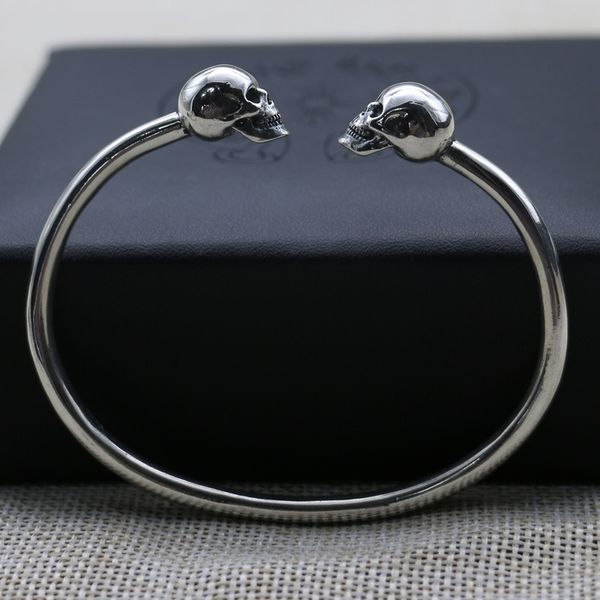d201 s925 sterling silver cowhide bracelet hip hop street fashion couple jewelry personalized punk style solid skull letter lover gift, Black
d201 s925 sterling silver cowhide bracelet hip hop street fashion couple jewelry personalized punk style solid skull letter lover gift, Black