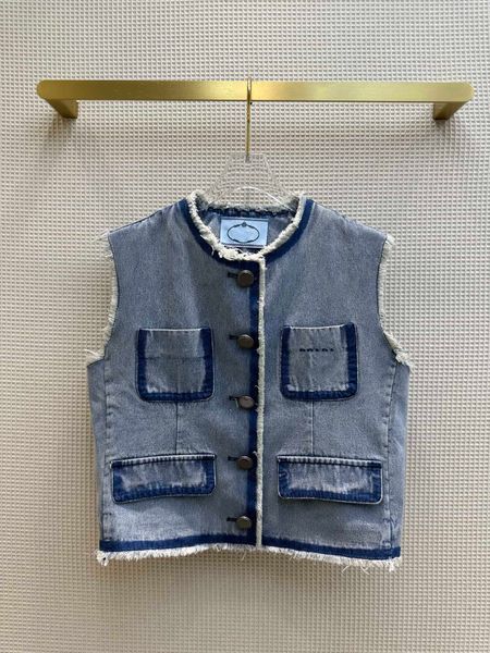 23ss denim waistcoat vest womens designer clothing breast pocket logo printing imported wash denim fabric fastening casual waistcoats women, Black;white
23ss denim waistcoat vest womens designer clothing breast pocket logo printing imported wash denim fabric fastening casual waistcoats women, Black;white