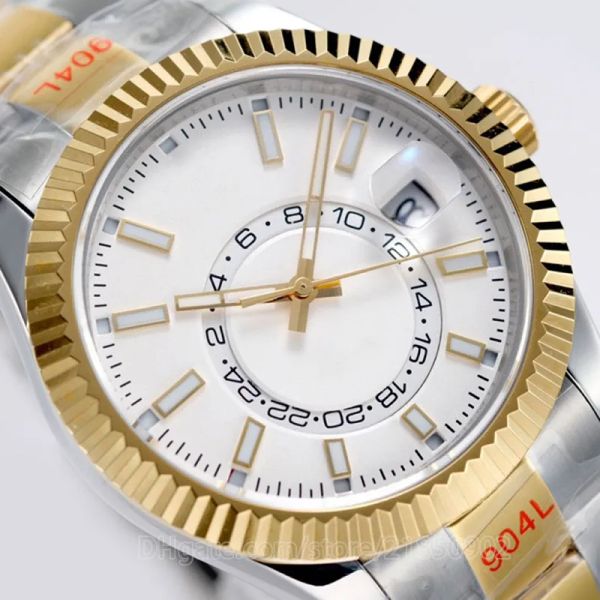 u1 grade skydweller automatic watches mens outdoor watch black index hour markers 42mm syster bracelet with rotatable ring command screw-dow, Slivery;golden
u1 grade skydweller automatic watches mens outdoor watch black index hour markers 42mm syster bracelet with rotatable ring command screw-dow, Slivery;golden