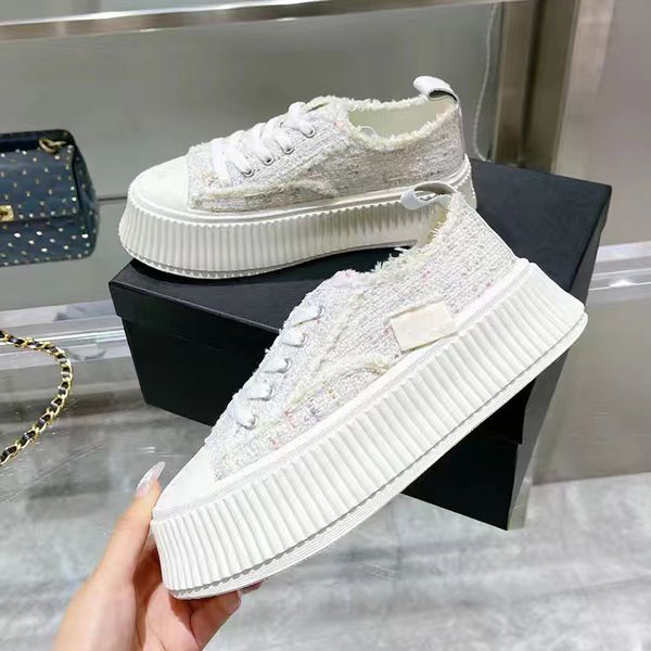 designer womens casual shoes tweed platform vintage sneaker white multi-color tweed women platform outdoor walking canvas sneaker size 35-39, Black
designer womens casual shoes tweed platform vintage sneaker white multi-color tweed women platform outdoor walking canvas sneaker size 35-39, Black