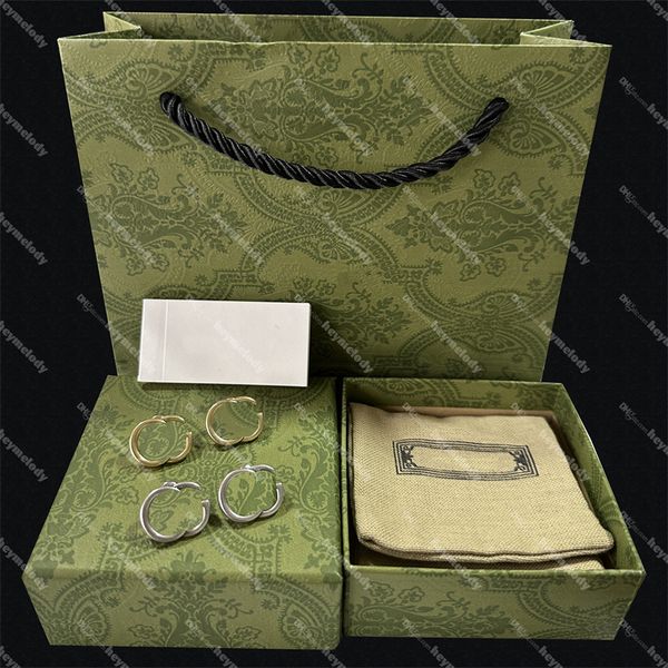 vintage designer studs earrings interlocking letter eardrop women simple style stud party date ear studs with box, Golden;silver
vintage designer studs earrings interlocking letter eardrop women simple style stud party date ear studs with box, Golden;silver