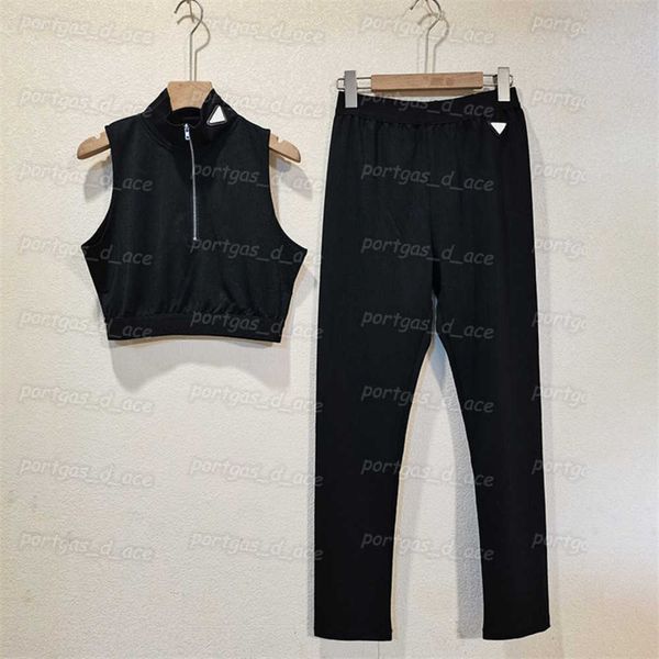 prad vintage womens tracksuit yoga outfits triangle bandage zipper tanks elastic women yoga sports trousers, Black
prad vintage womens tracksuit yoga outfits triangle bandage zipper tanks elastic women yoga sports trousers, Black