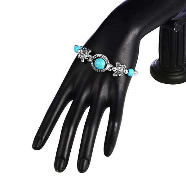 fashion jewelry natural turquoise handmade bracelet silver butterfly beaded bracelet for women adjustable, Golden;silver
fashion jewelry natural turquoise handmade bracelet silver butterfly beaded bracelet for women adjustable, Golden;silver