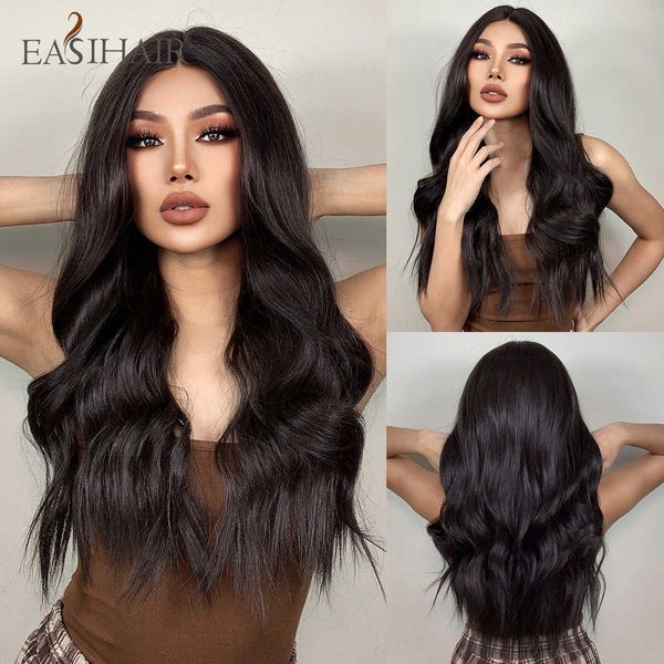 synthetic wigs easihair long wavy lace front synthetic wigs dark brown frontal natural hair wig for women daily cosplay high density 230227, Black
synthetic wigs easihair long wavy lace front synthetic wigs dark brown frontal natural hair wig for women daily cosplay high density 230227, Black