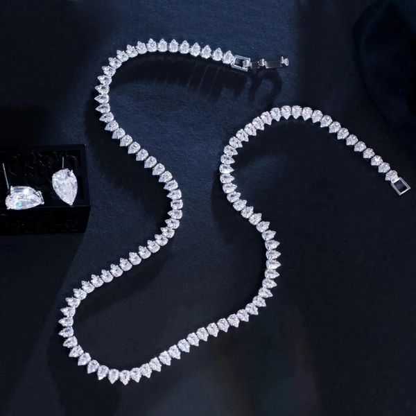 pendant necklaces cwwzircons gorgeous cubic zirconia white gold color round wedding bridal necklace earrings party jewelry set for brides t5, Silver
pendant necklaces cwwzircons gorgeous cubic zirconia white gold color round wedding bridal necklace earrings party jewelry set for brides t5, Silver