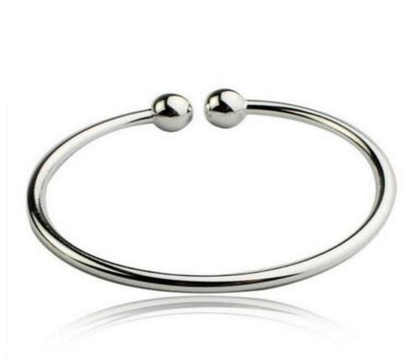 double ball silver bracelet women open bangle cuff wristband hand cuffs 925 sterling silver bracelets2116084, Black
double ball silver bracelet women open bangle cuff wristband hand cuffs 925 sterling silver bracelets2116084, Black
