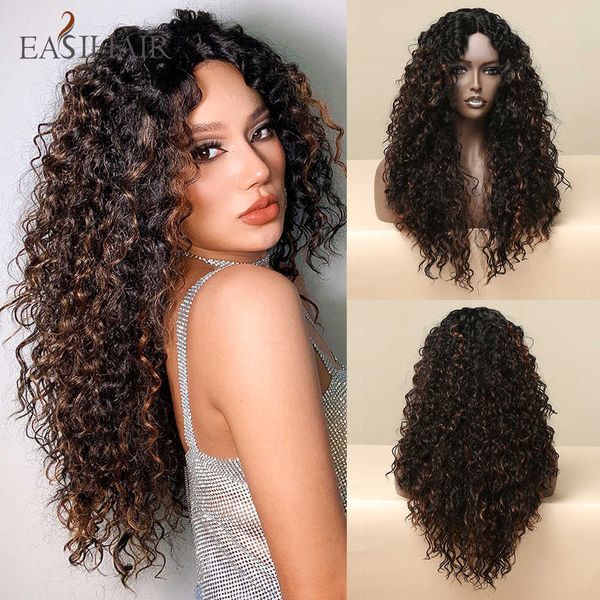 synthetic wigs easihair long kinky curly lace frontal wig black mixed brown synthetic transparent front for women brazilian s 230227
synthetic wigs easihair long kinky curly lace frontal wig black mixed brown synthetic transparent front for women brazilian s 230227