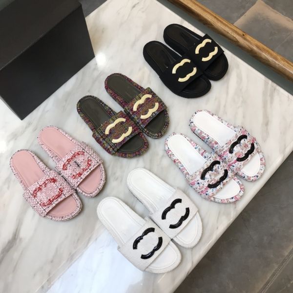 thick bottom tweed c mules slides slippers women letter sandal espadrille cork heel slide mules embroidery leather interlocking flip flops p, Black
thick bottom tweed c mules slides slippers women letter sandal espadrille cork heel slide mules embroidery leather interlocking flip flops p, Black
