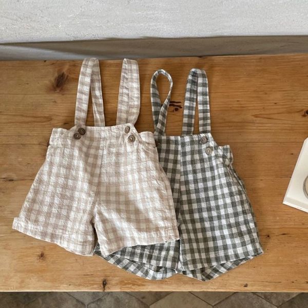 cloth diapers infant boy fashion plaid overalls toddler girl all match sling shorts baby summer thin simple cotton linen short pants 230407
cloth diapers infant boy fashion plaid overalls toddler girl all match sling shorts baby summer thin simple cotton linen short pants 230407