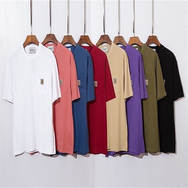 designer mens womens t shirt round neck short sleeve outdoor sports shirts workwear breathable pocket simple pure cotton tee, White;black
designer mens womens t shirt round neck short sleeve outdoor sports shirts workwear breathable pocket simple pure cotton tee, White;black