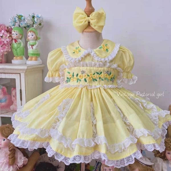 girl's dresses baby girl spring/summer vintage spanish lace princess easter birthday eid yellow dress 230407, Red;yellow
girl's dresses baby girl spring/summer vintage spanish lace princess easter birthday eid yellow dress 230407, Red;yellow