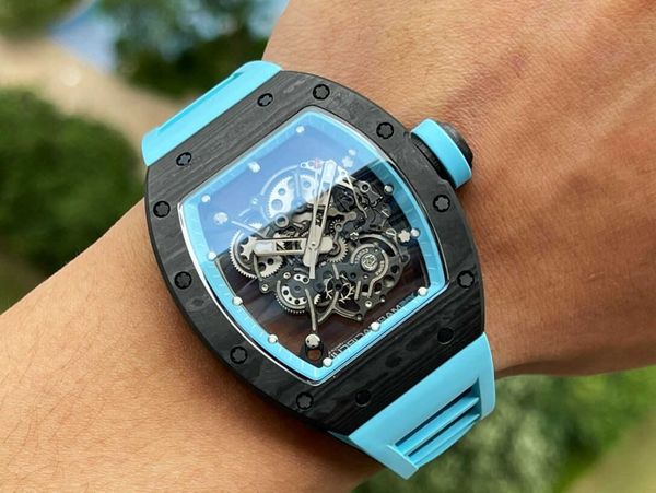 luxury milles sports richards watch rm055 fully automatic mechanical flywheel carbon fiber miller hollow rubber band men's ayw, Slivery;black
luxury milles sports richards watch rm055 fully automatic mechanical flywheel carbon fiber miller hollow rubber band men's ayw, Slivery;black